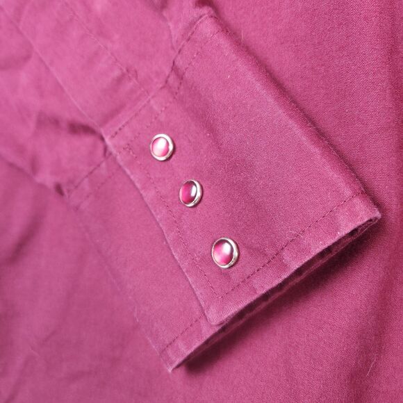 Southwestern Button Down Mens Sz L Brush Popper Pearl‎ Snap Western Cowboy Chore - Picture 7 of 12